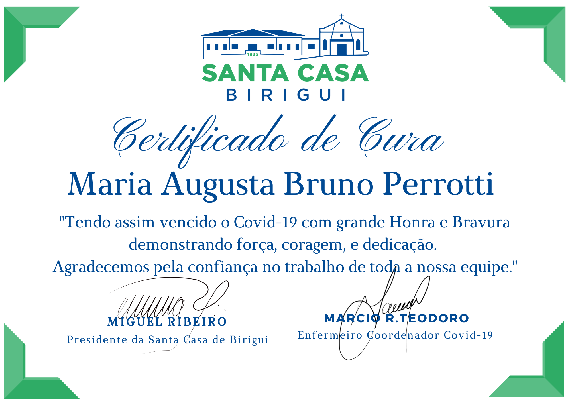 Mais um dia de vitória, mais um paciente que venceu a luta contra o Covid-19