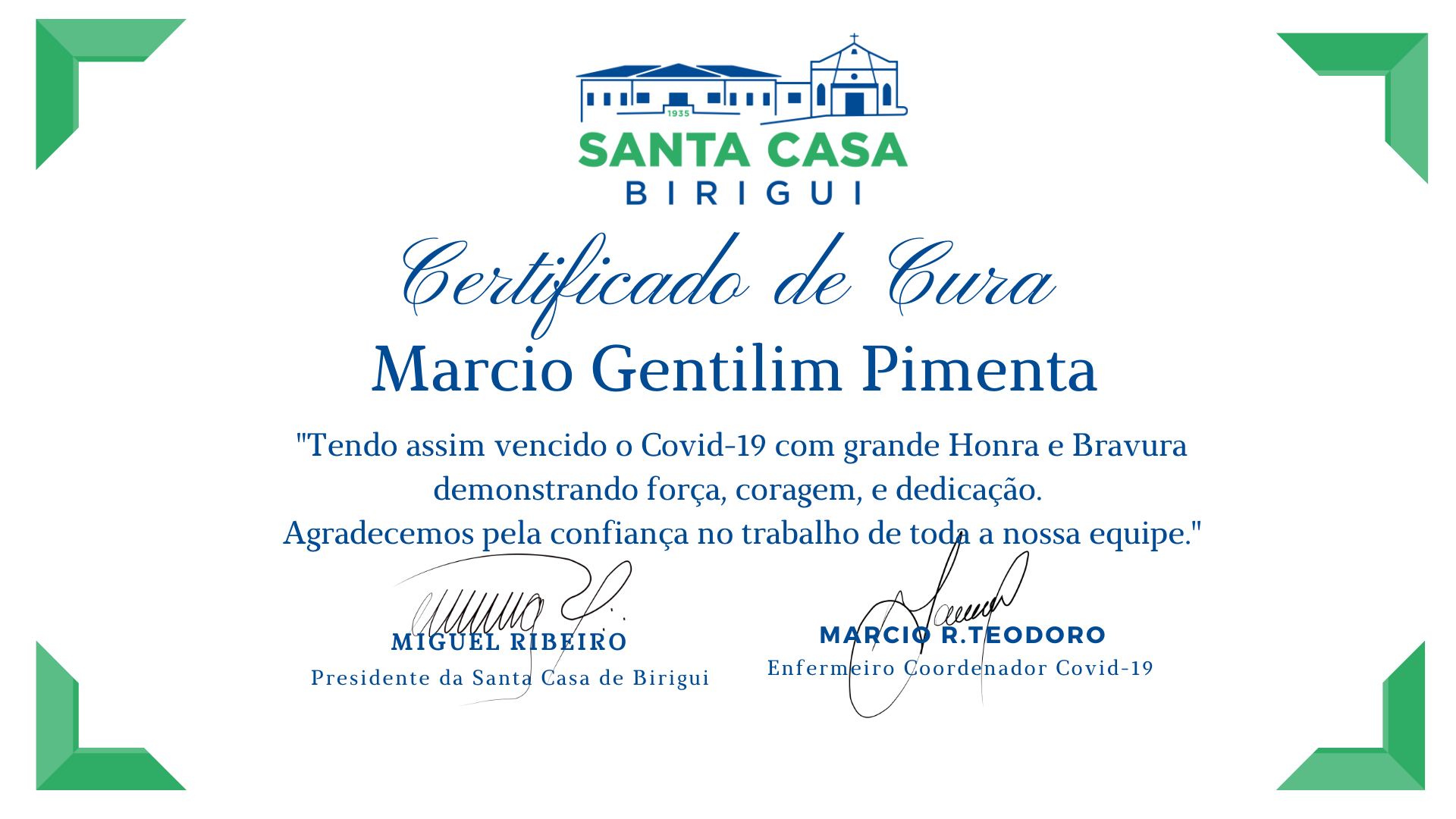 No ultimo sábado tivemos uma alta, mais uma vitória!