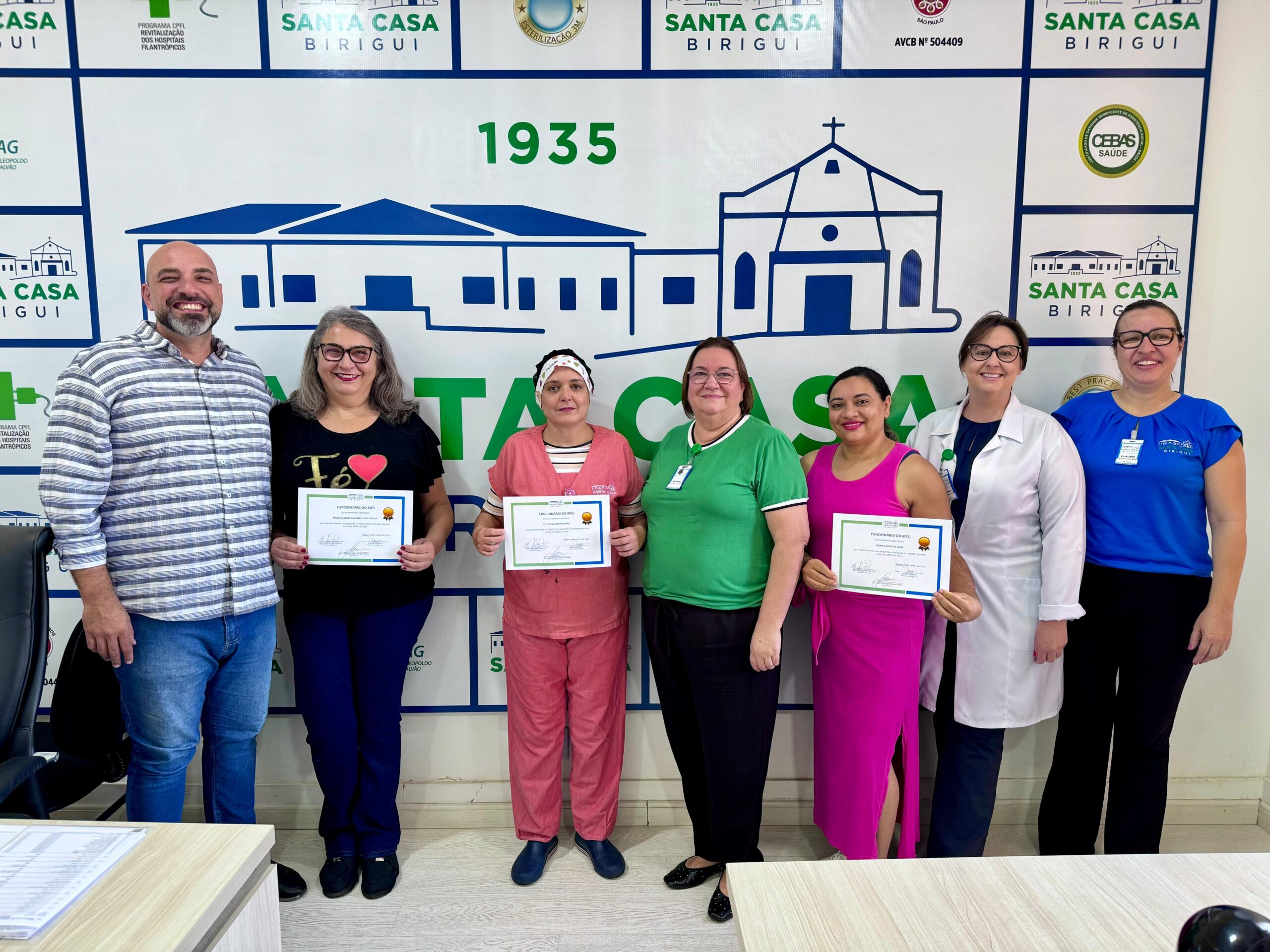 Santa Casa anuncia colaboradoras destaques de abril do projeto Funcionário do Mês